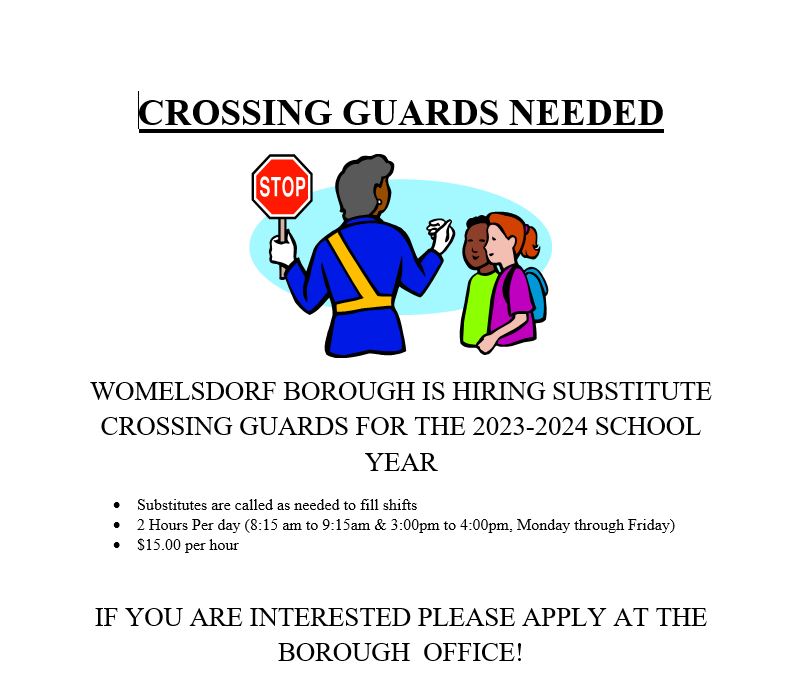 Hiring Substitute Crossing Guards