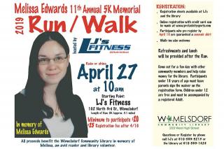 Melissa Edwards Memorial Run/Walk Flyer